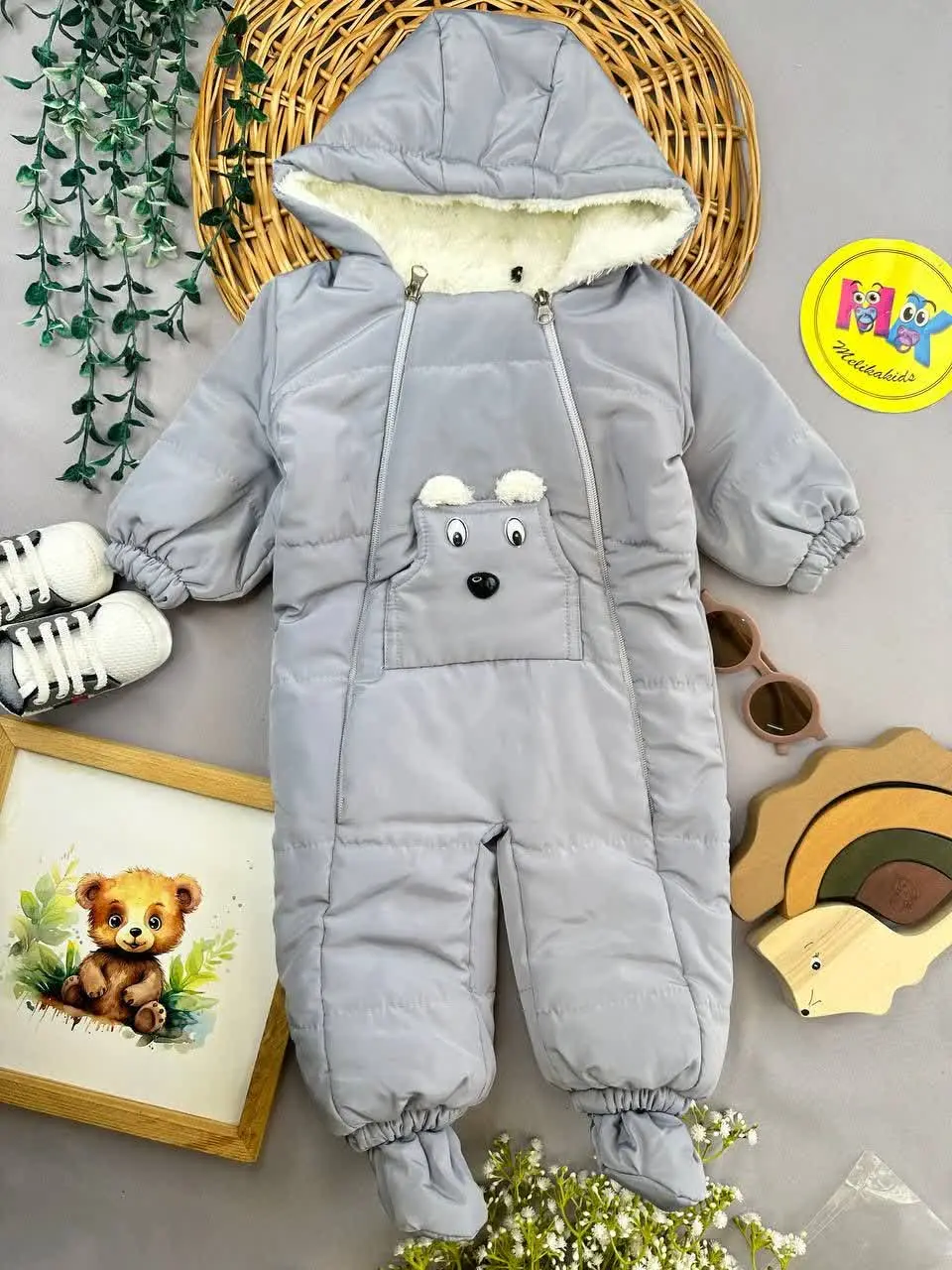 کاپشن سرهمی عروسکی برجسته ن...