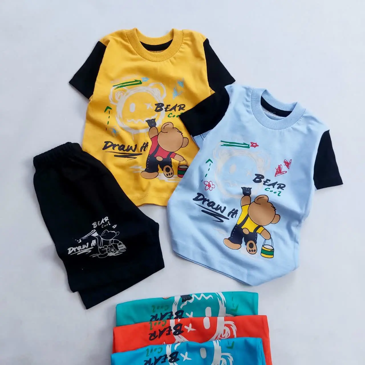 تیشرت شلوارک خرس نقاش 😍