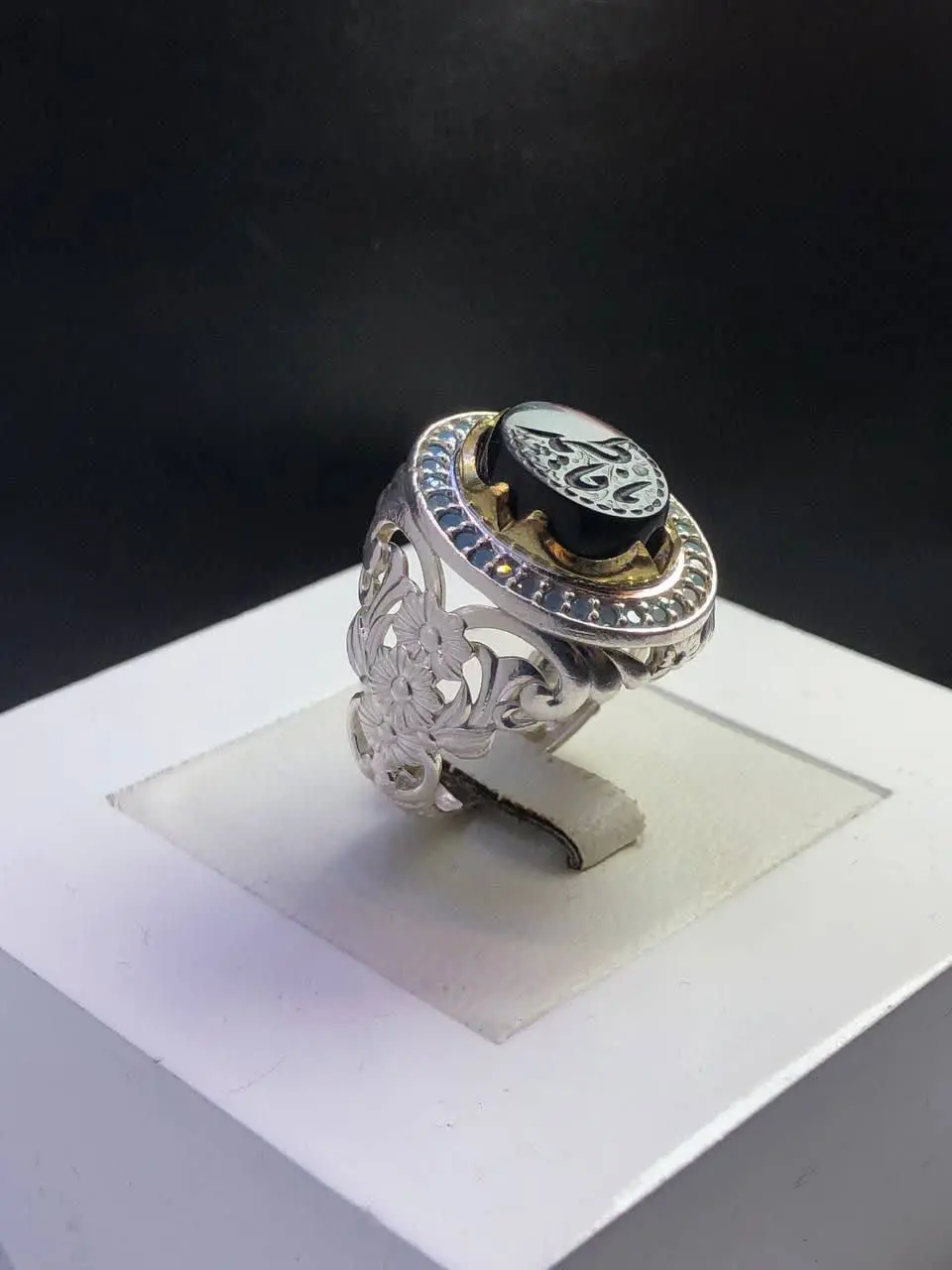 #انگشتر #نقره مردانه رکاب سر برنجی بسیار شیک و خاص 
