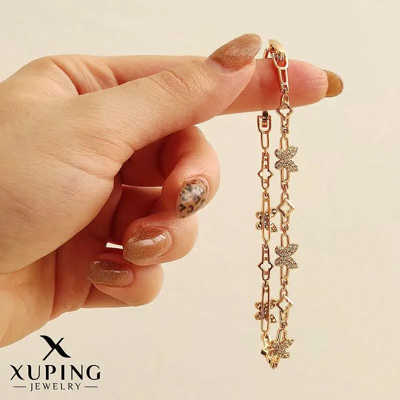 دستبند پروانه نگین دار از ب...