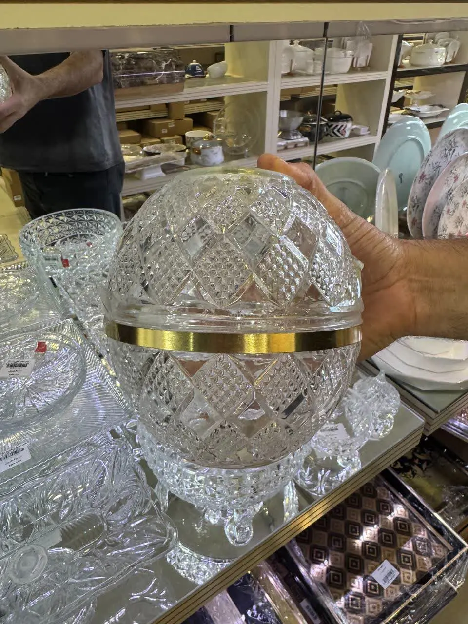 جا دستمال کاغذی کریستال 
