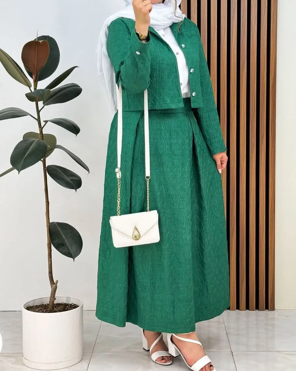 👚 نام: کت دامن طرح لوزی
