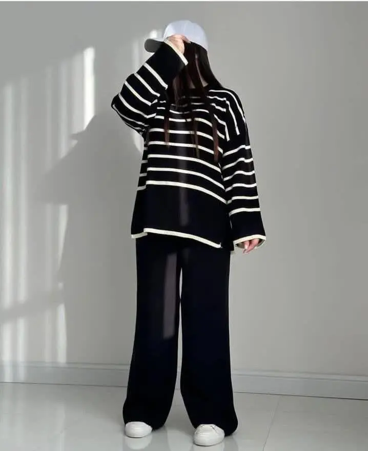 #ست #تونیک #شلوار #بافت پاتریس
