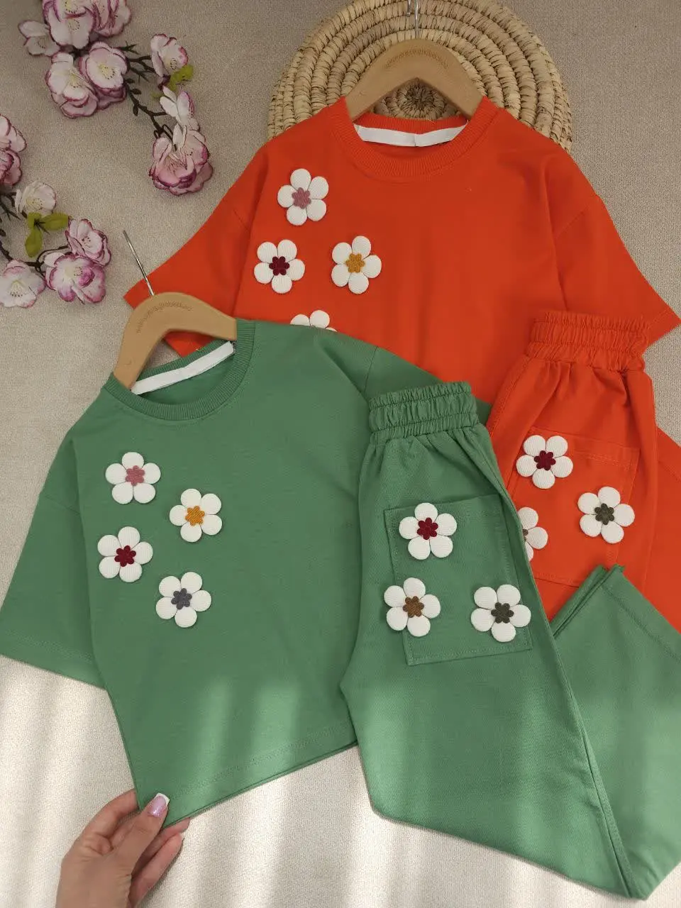 کراپ شلوار بگ گل
