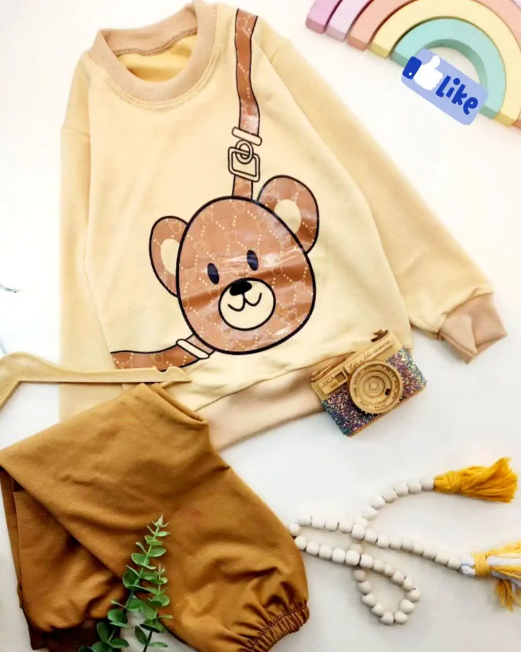 بلوز شلوار خرس کمربندی
