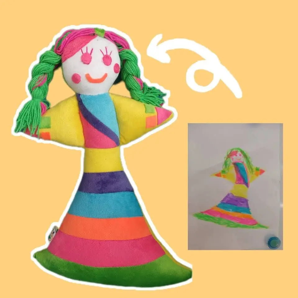 تبدیل نقاشی بچها به 👈 عروسک خیال
