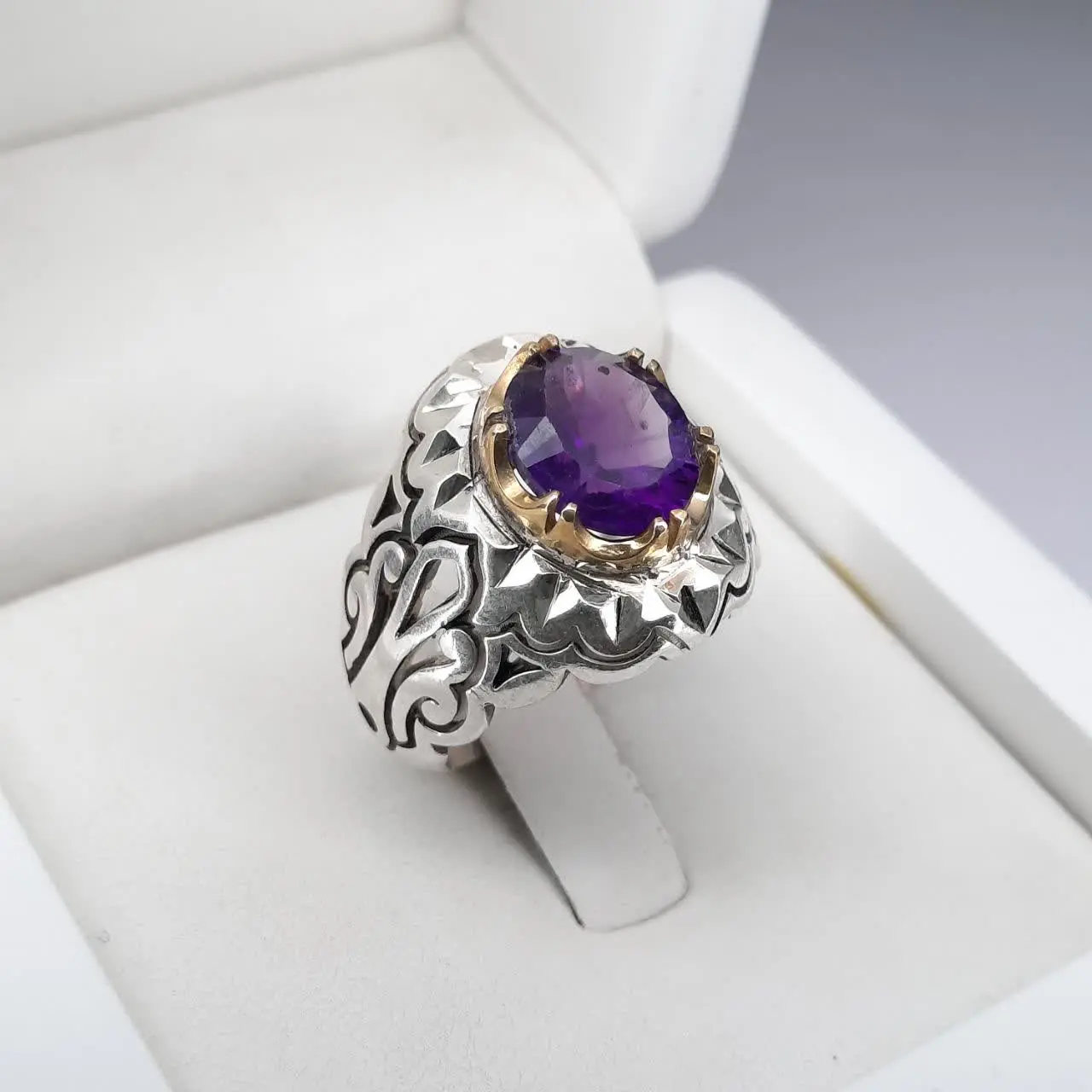 انگشتر نقره مردانه درشت رکا...