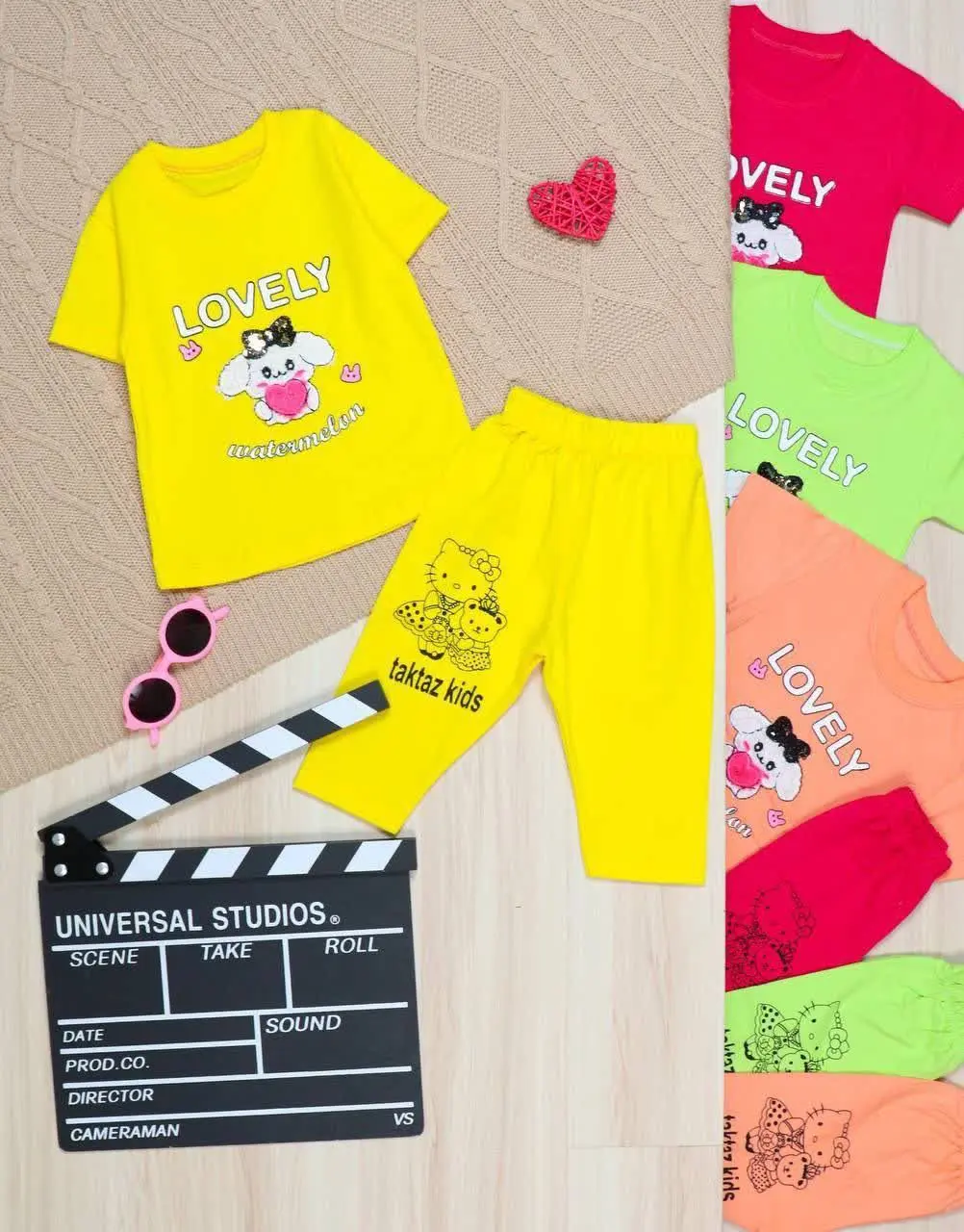 👫تیشرت و شلوارک چاپ بره ناقلا LOVELY👫
