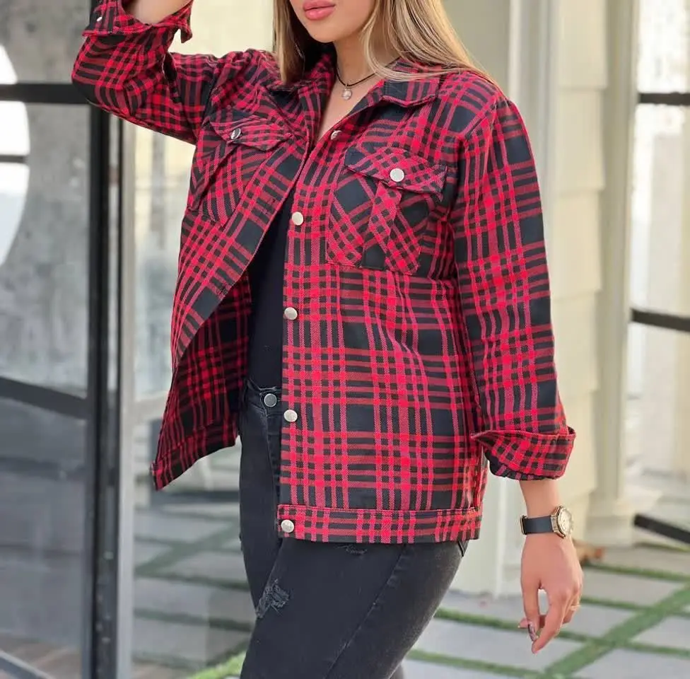 💞شکت چهارخونه شیک ژاکلین💞
