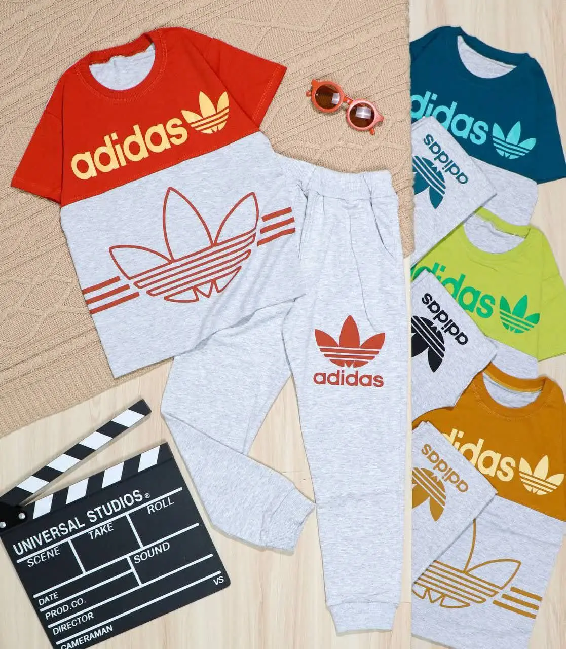 👫تیشرت و شلوار ترکیبی ملانژ ادیداس👫
