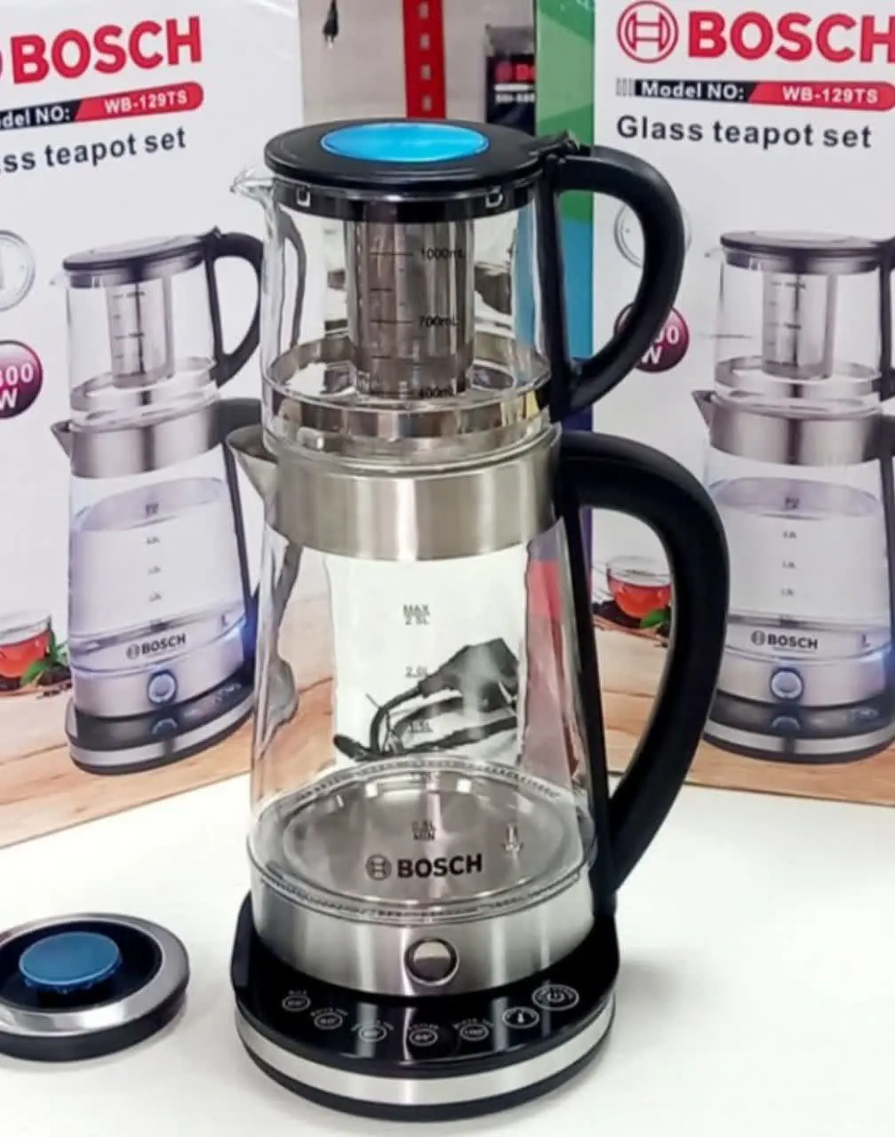 ☕️چای‌سازروهمی‌‌ پیرکس لمسی بوش
