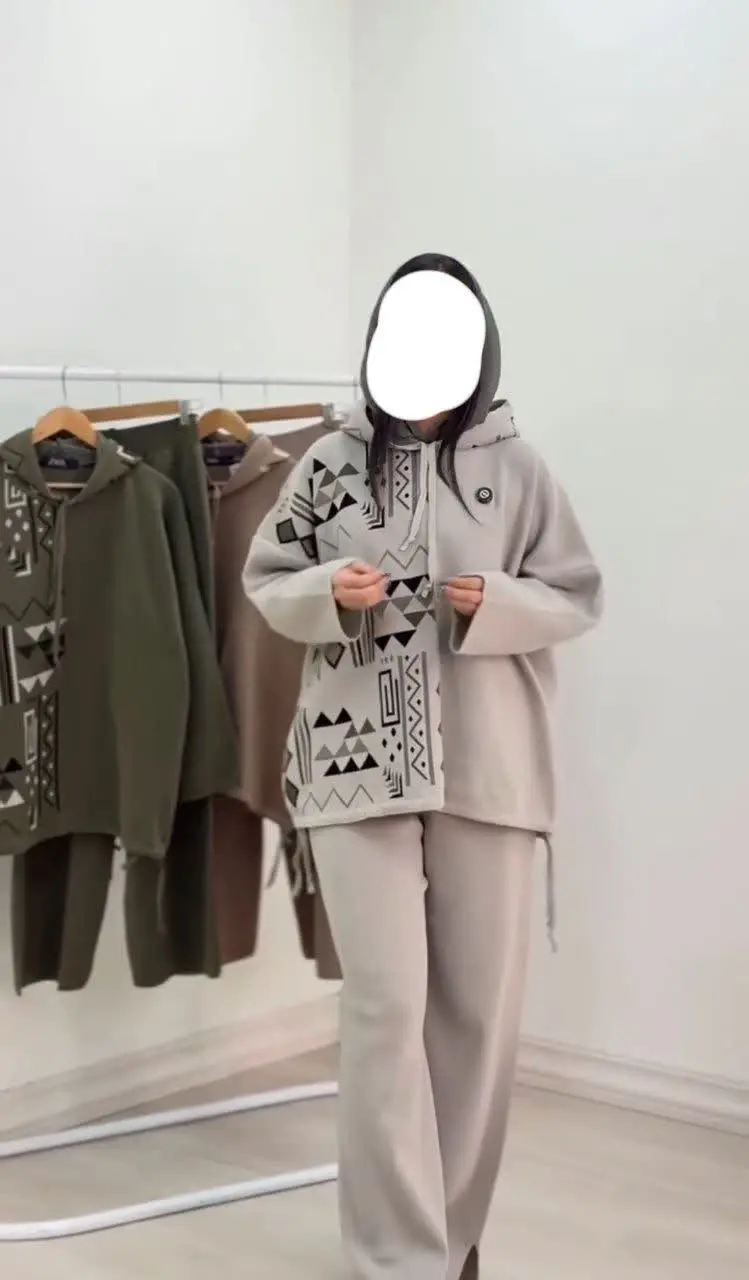 👚 نام: ست هودی شلوار بافت