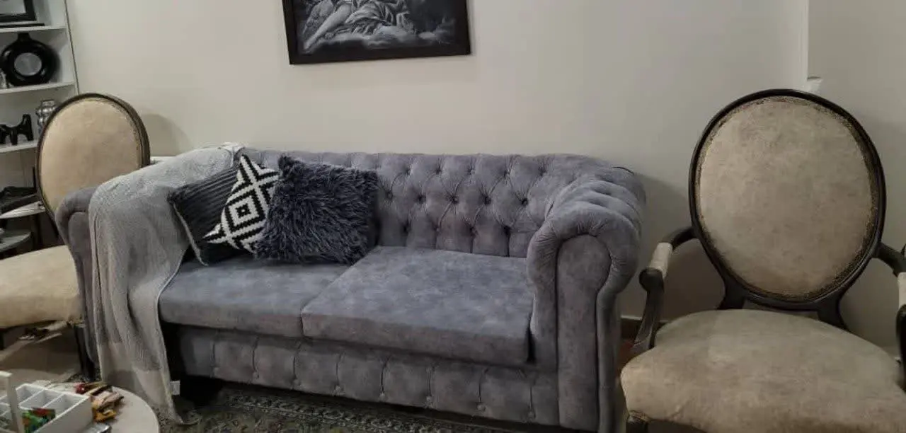 مبلمان ۵ نفره فوم سرد پارچه مسکو بدون لکه شدن فوق العاده تمیز❌️
