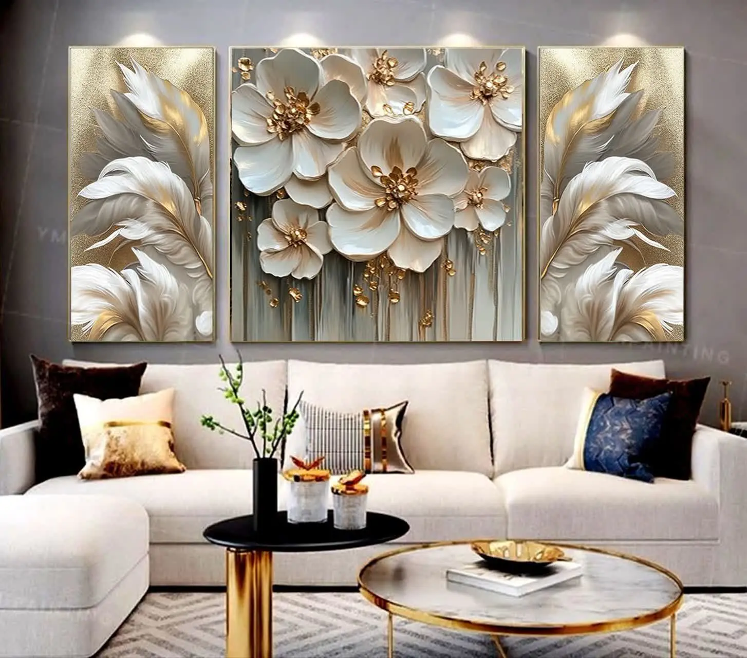 🔸 ست سه تکه دکوراتیو چاپ رو...