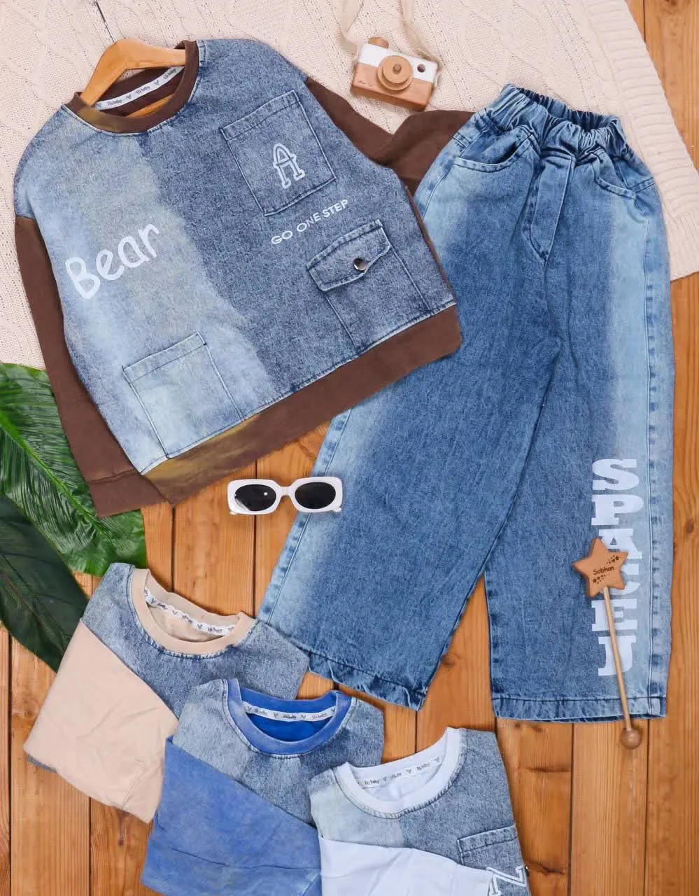 🎄 بلوز شلوار لی بگ اسپرت تک...