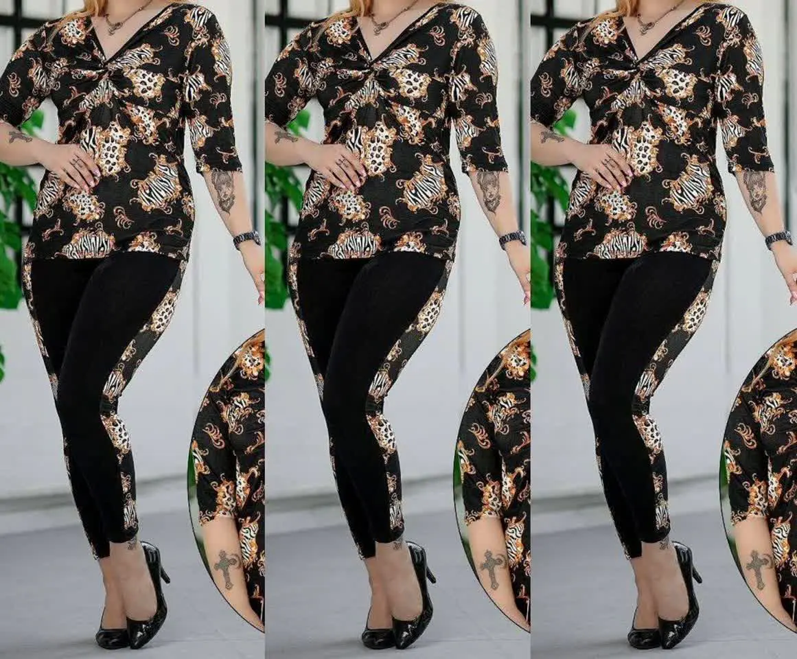 👚نام: #بلوز_شلوار گره‌ای جدید
