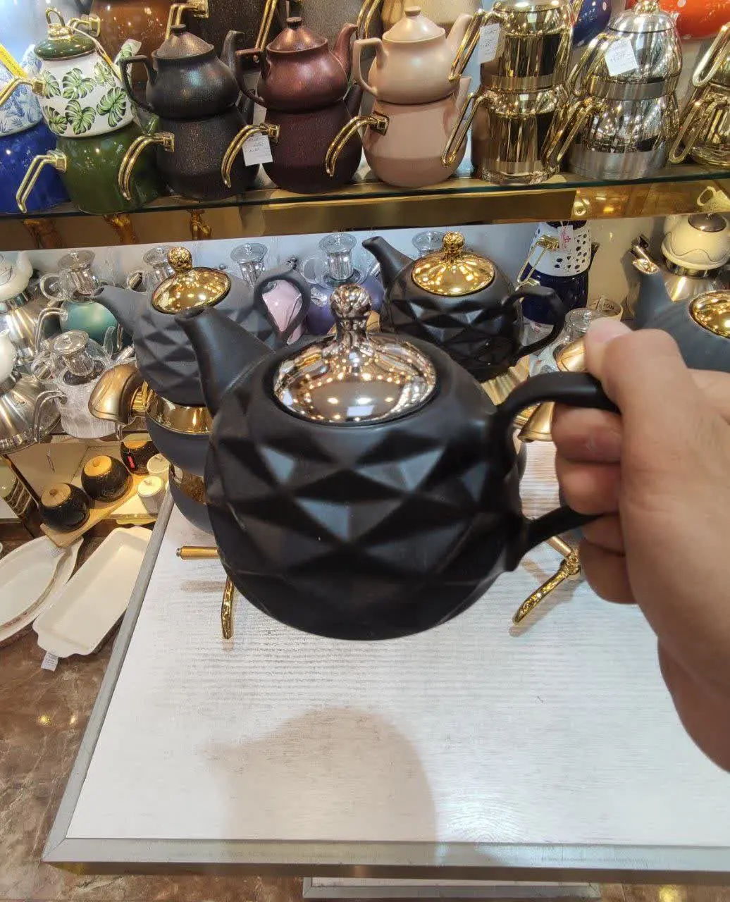 🔥 کتری قوری‌های شیر دار طرح ترک 🤩
