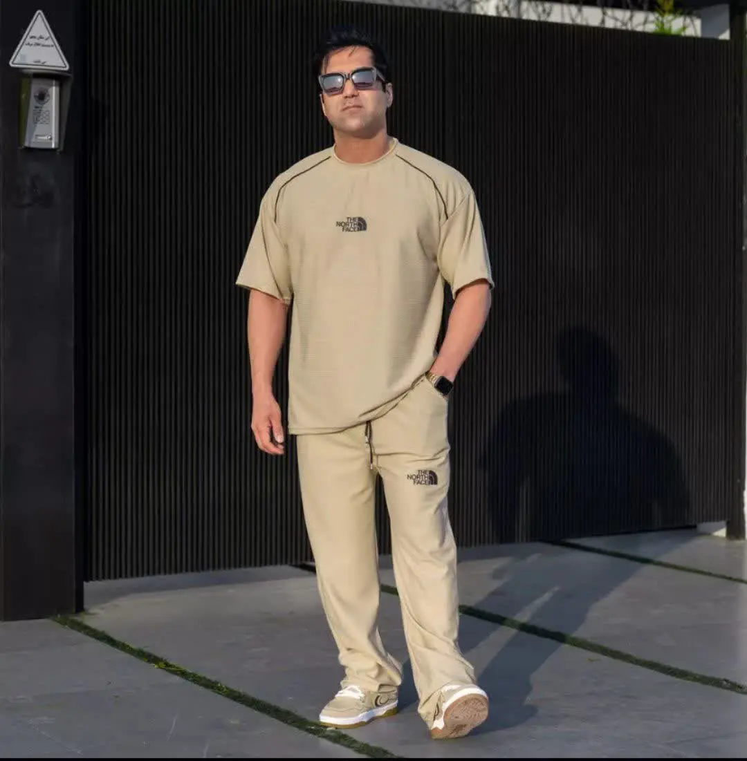 🖋نام: ست تیشرت شلوار بیسکوییتی نوارمغزی دوزی شده BALENCIAGA 💣💣💣
