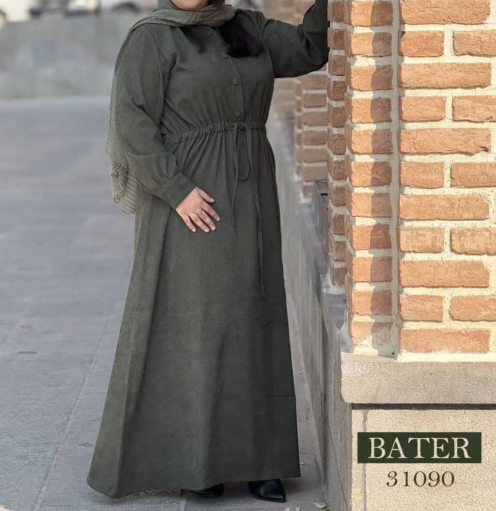 پیراهن مخمل کبریتی 
