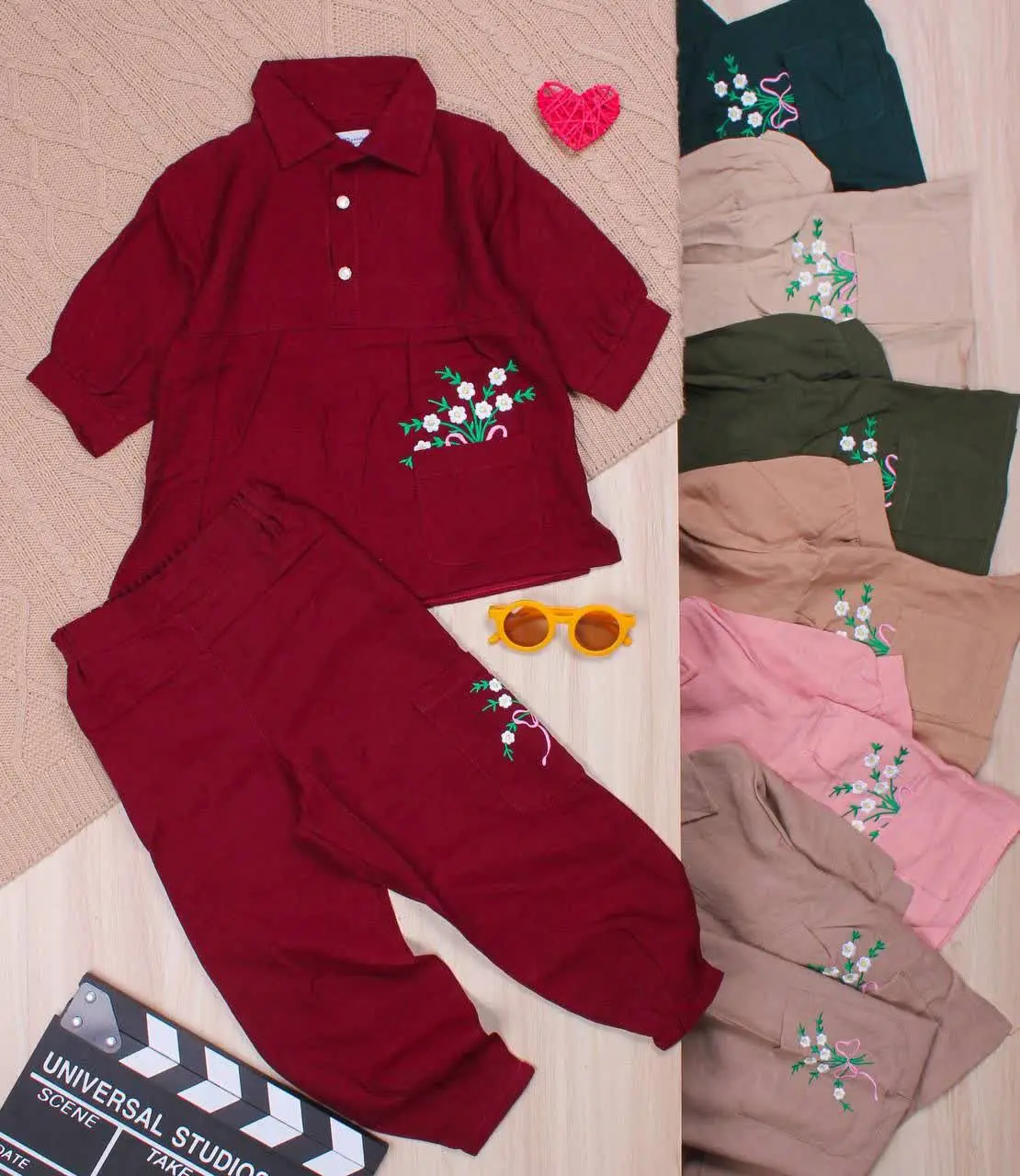 👫شومیز و شلوار شانتون ژاکارد شکوفه👫
