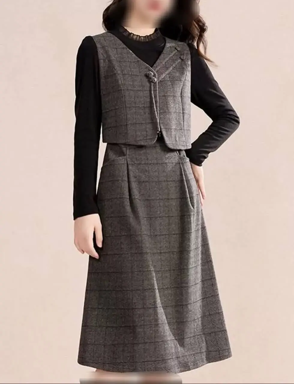 پیراهن مانتویی دو تیکه مجلسی،