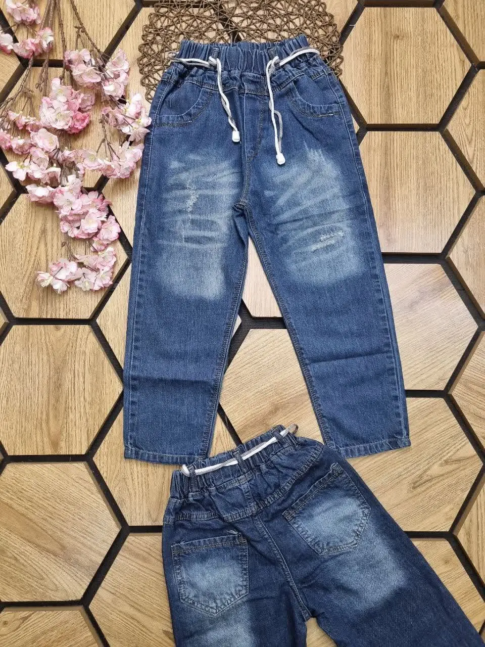 👖شلوار لی آبی مام پسرانه 👦👧