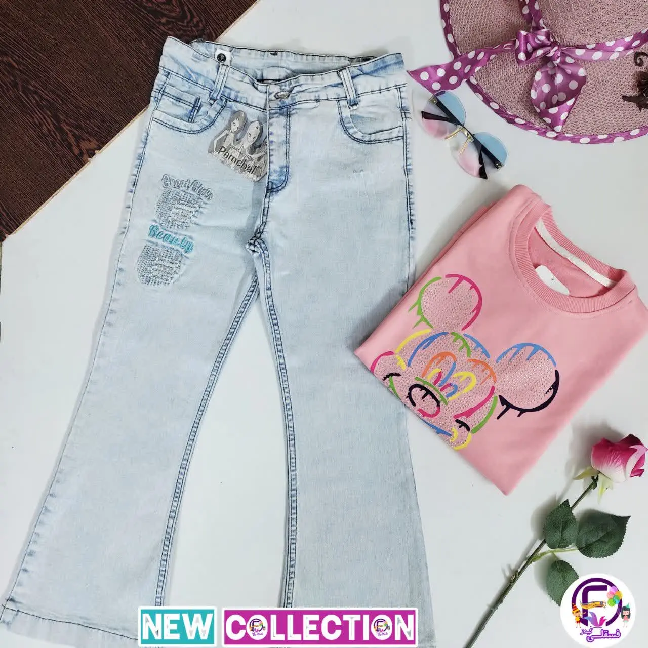 🔅جنس: پارچه لی درجه یک گلدوزی شده، چهار جیب، کمری دار و کش قابل تنظیم مدل دمپا 
