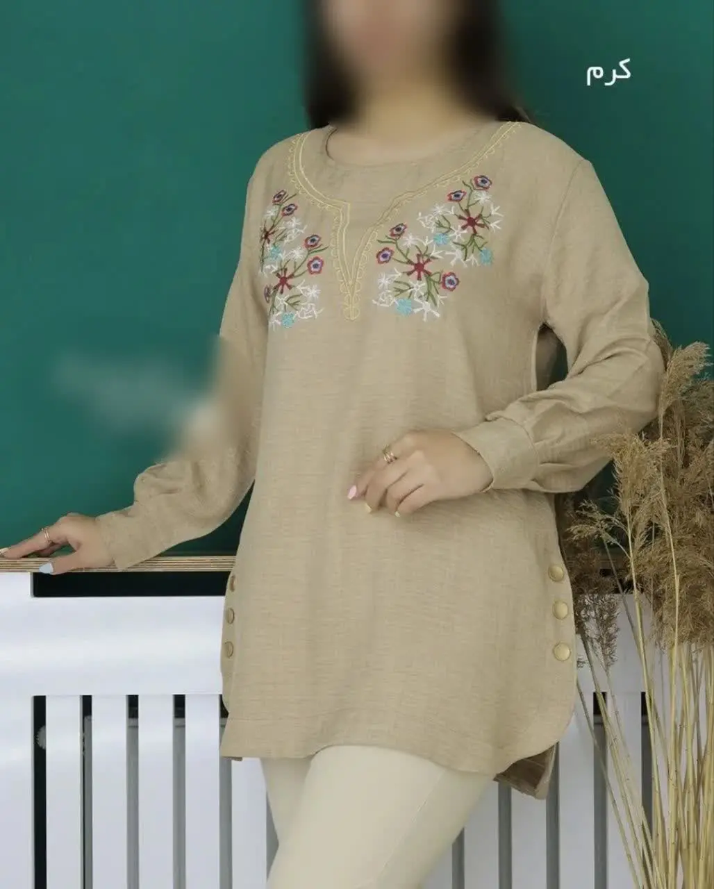 ✨ #تونیک یقه #گلدوزی ارتمیس✨
