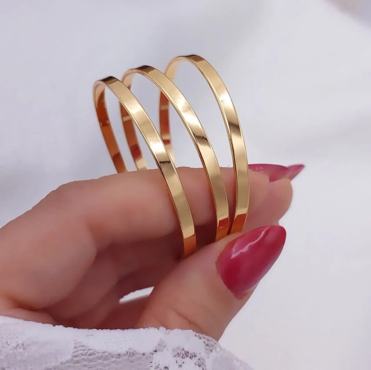 النگو بچگانه ۳میل آینه ای ت...