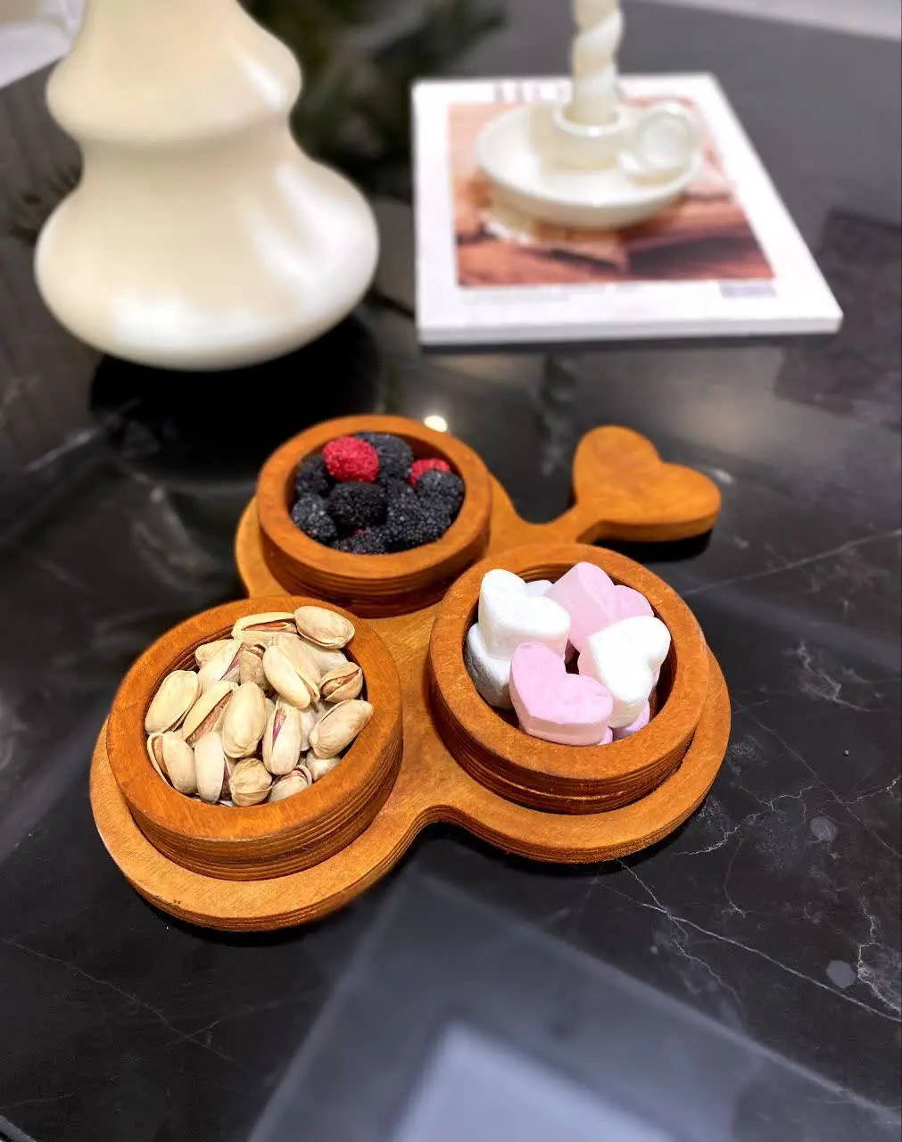 💥اردوخوری چوبی دسته قلبی💥