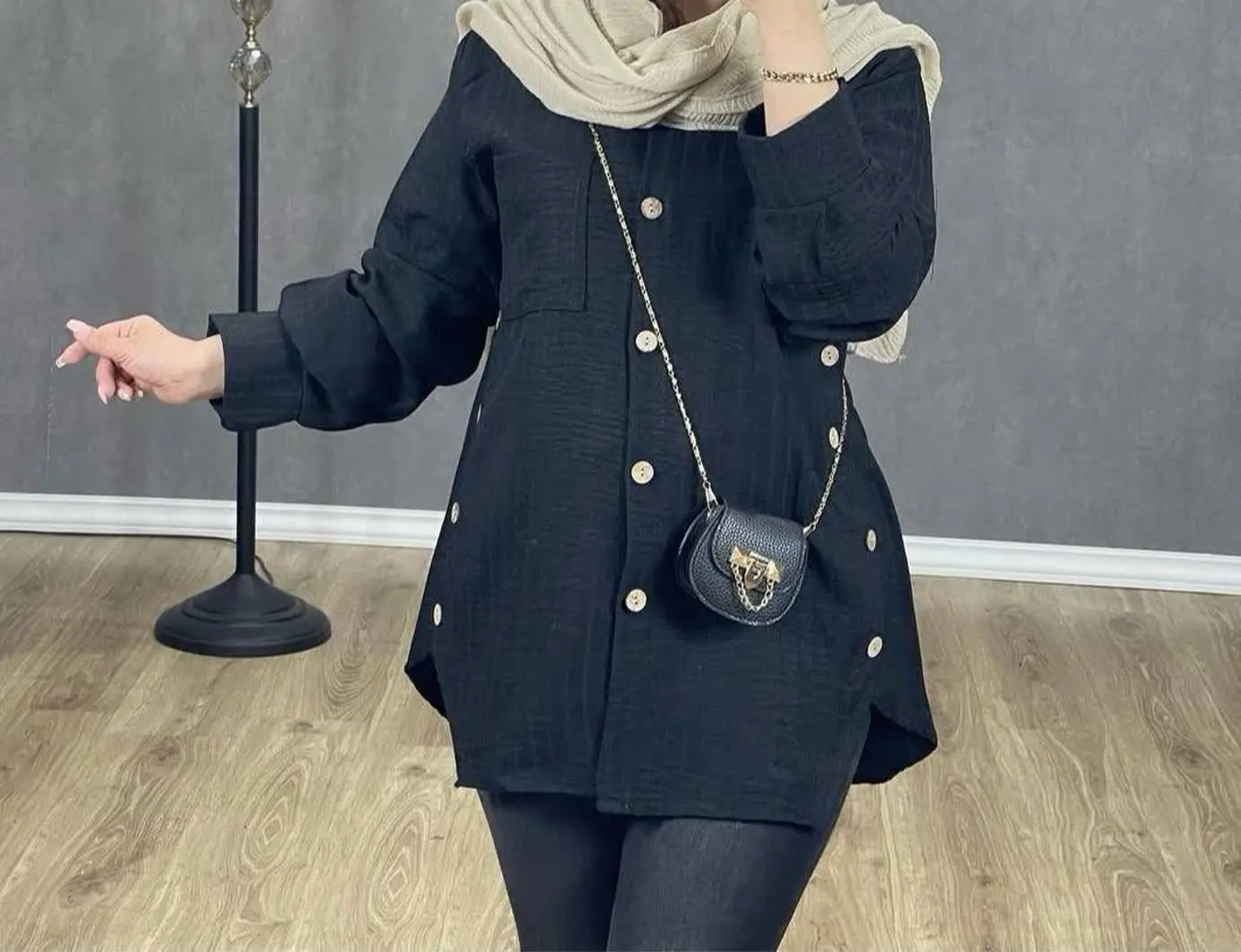 🛍نام: شومیزمانتویی بغل دکمه🌱
