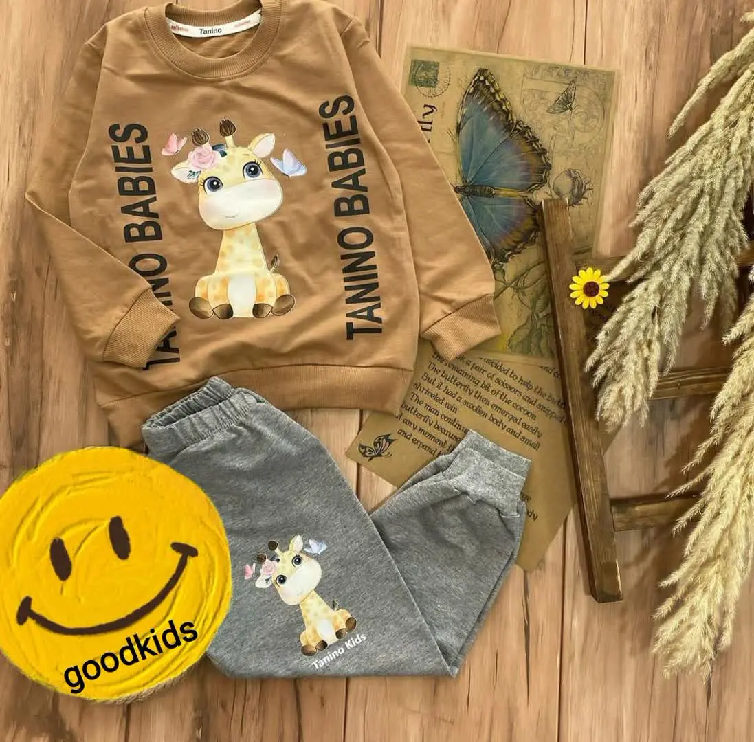 بلوز و شلوار زرافه تک رنگ
