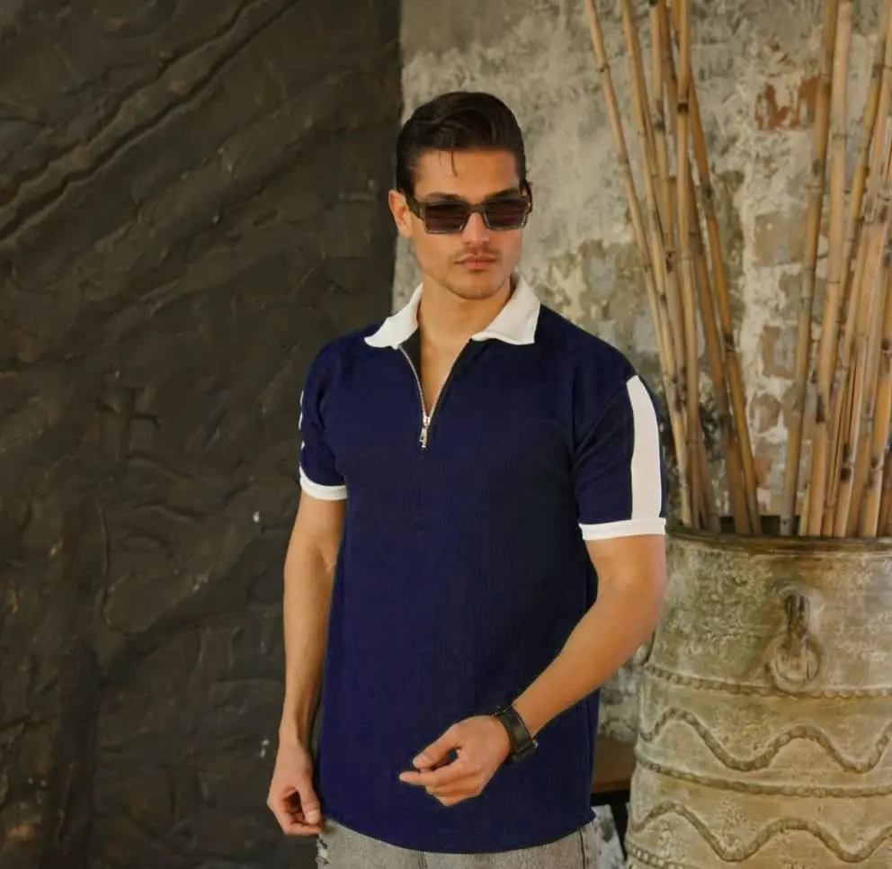 🖋نام: تیشرت ترکیبی زیپی
