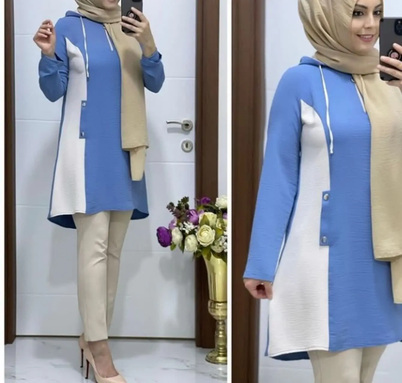 اگه دنبال یه مانتو اسپرت و خوش‌دوختی که هم راحت باشه، هم استایل شیکی داشته باشی، این مدل کد ۴۳۰ دقیقا انتخاب درسته! 💙
