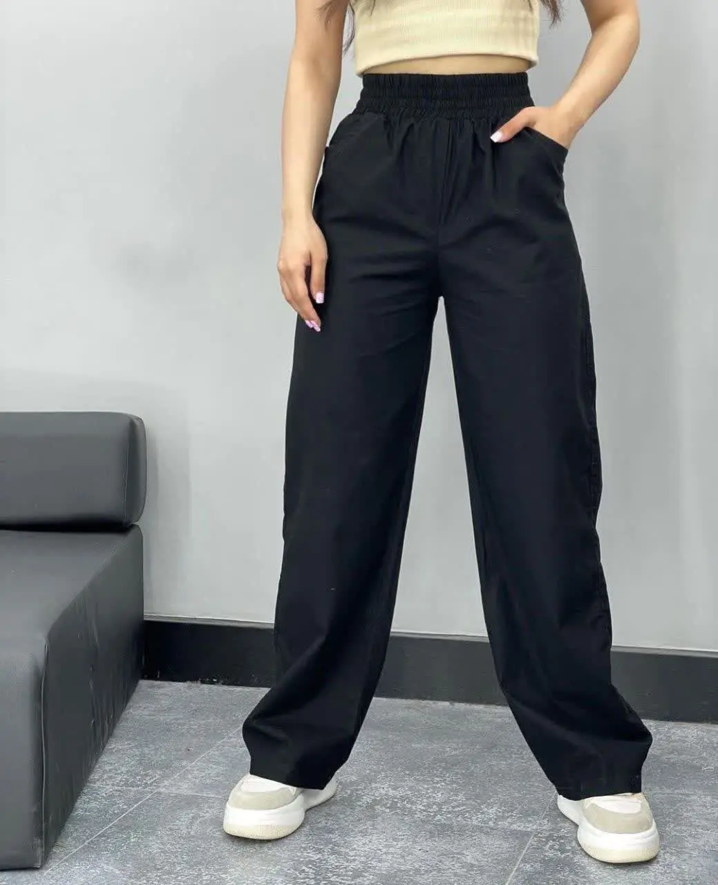 شلوار بگ کتان