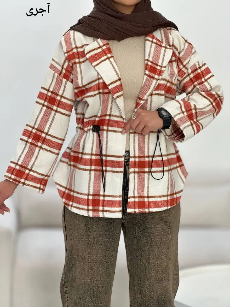 کت چهار خونه کمر گتر