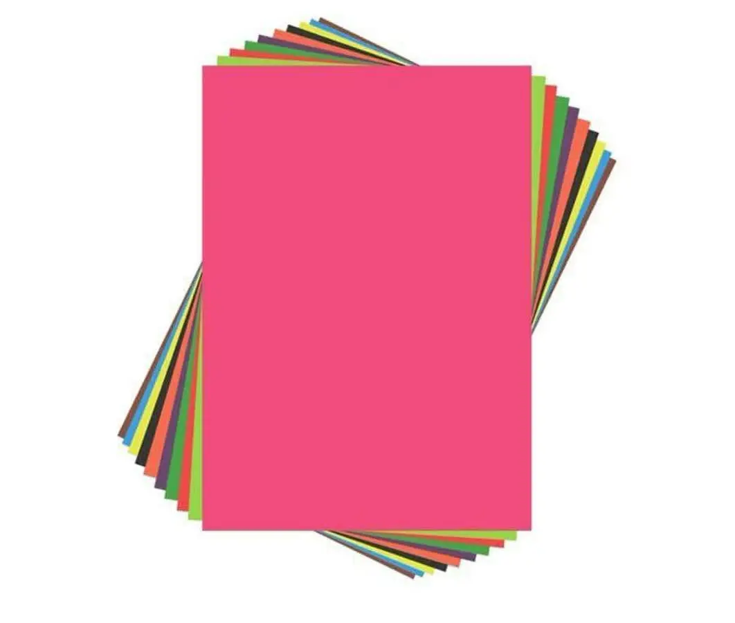 کاغذ رنگی گلاسه ده رنگ بسته ای