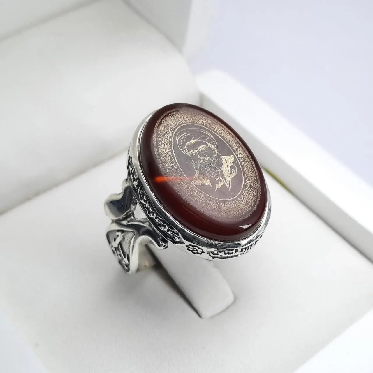 انگشتر نقره مردانه بارکاب م...