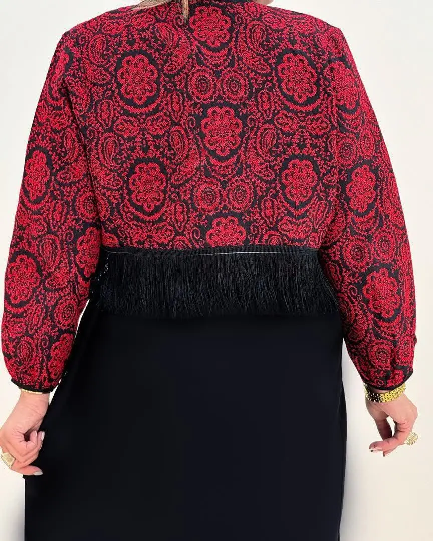 ❤️نام: کت سارافن و کمربند مدل نارگل
