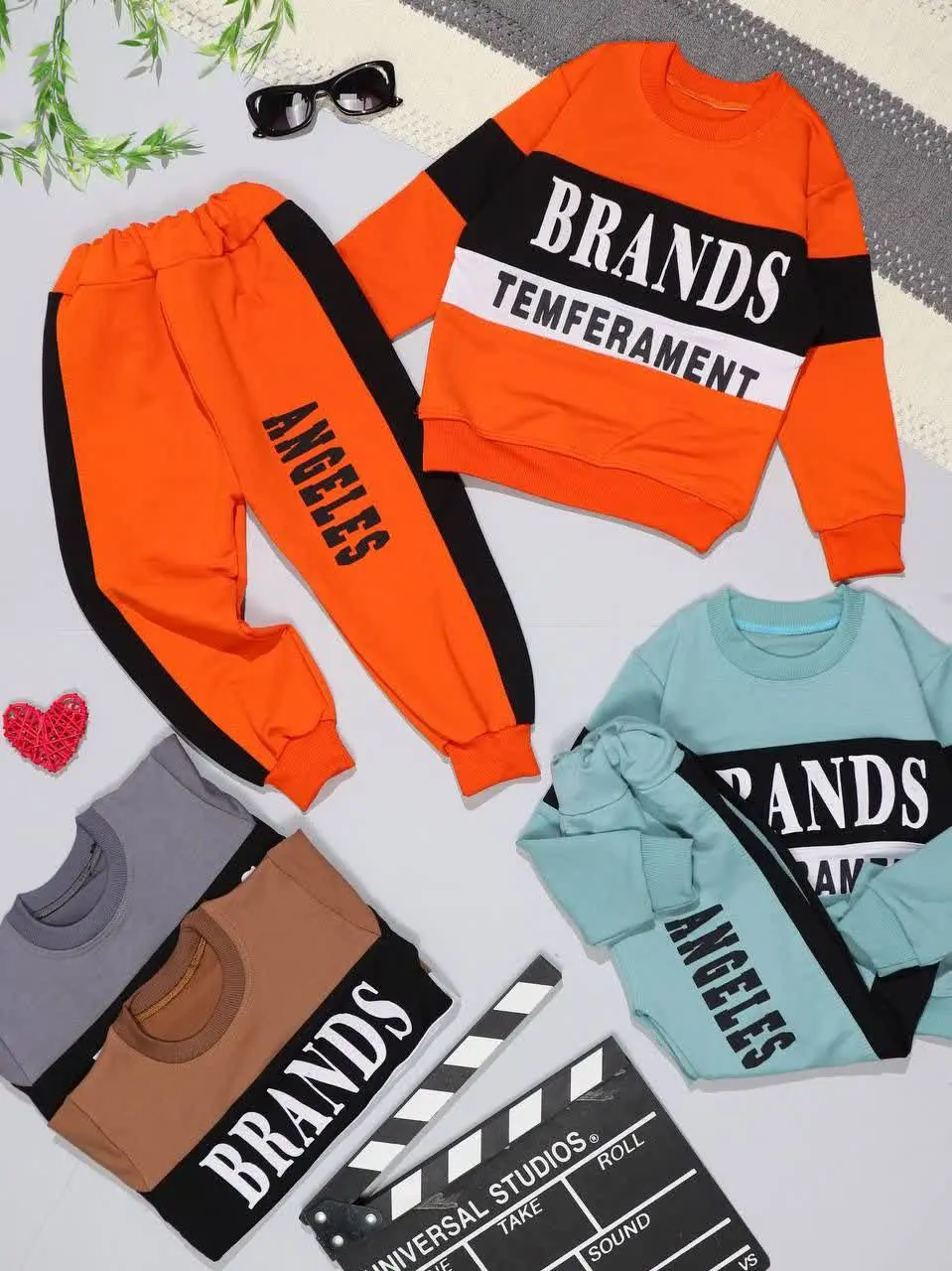 👫بلوز و شلوار پرچمی چاپ BRA...