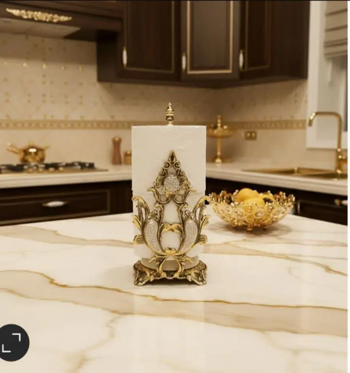 جا دستمال کاغذی رو میزی گل...