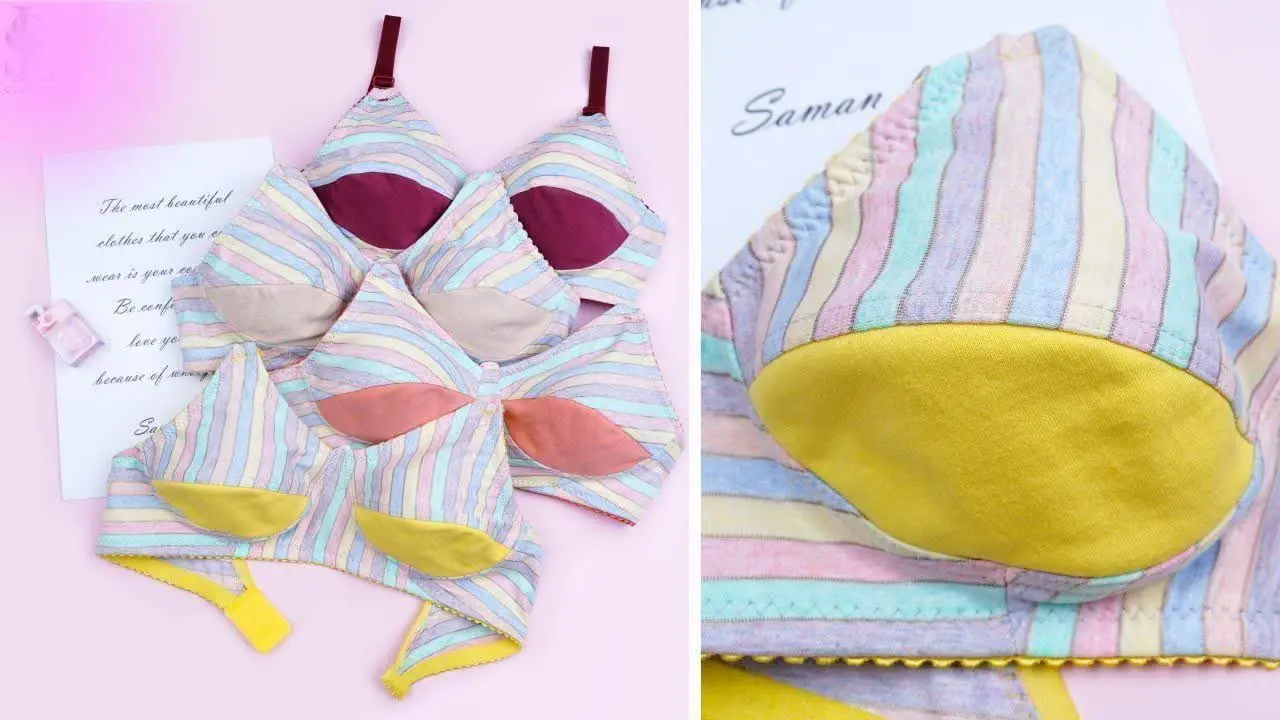 💜 سوتین_ملانژ راه راه 💜 
