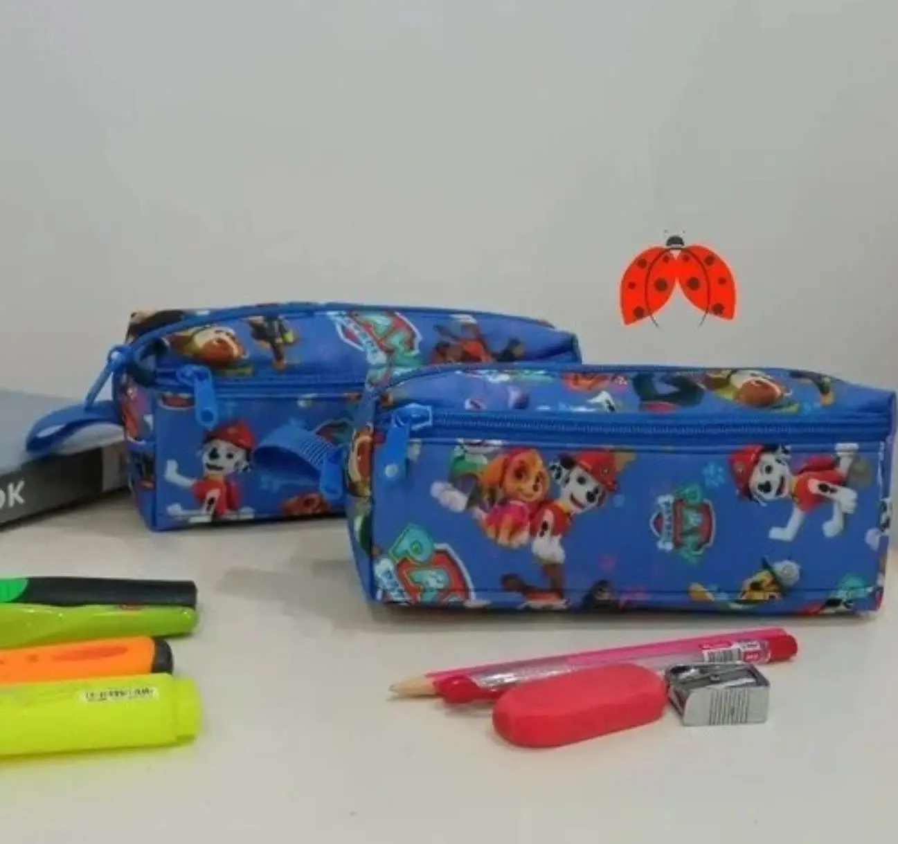 جامدادی دو زیپ کرم