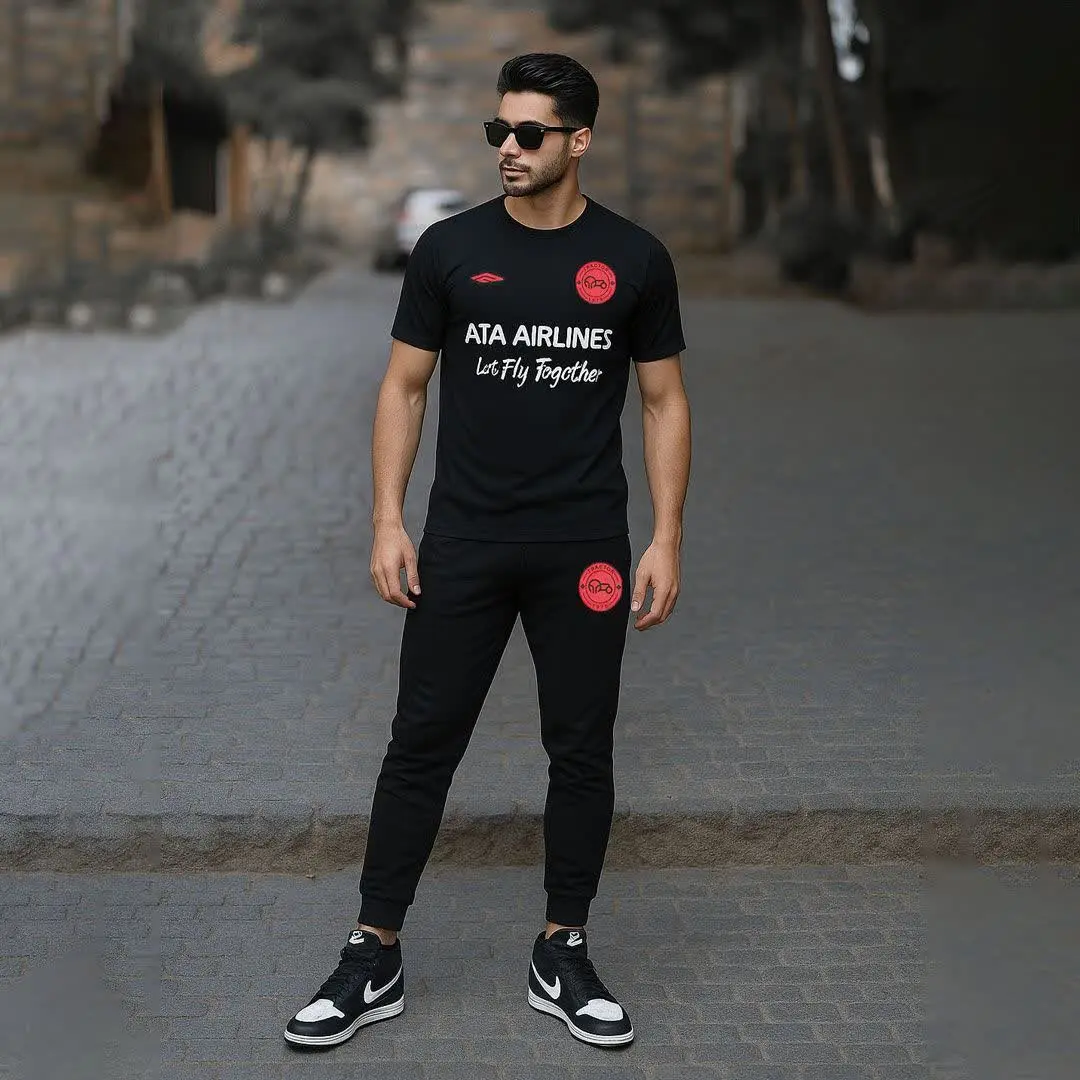 تیشرت و شلوار مردانه Tractor_Black مدل ۳۶۳۲ 
