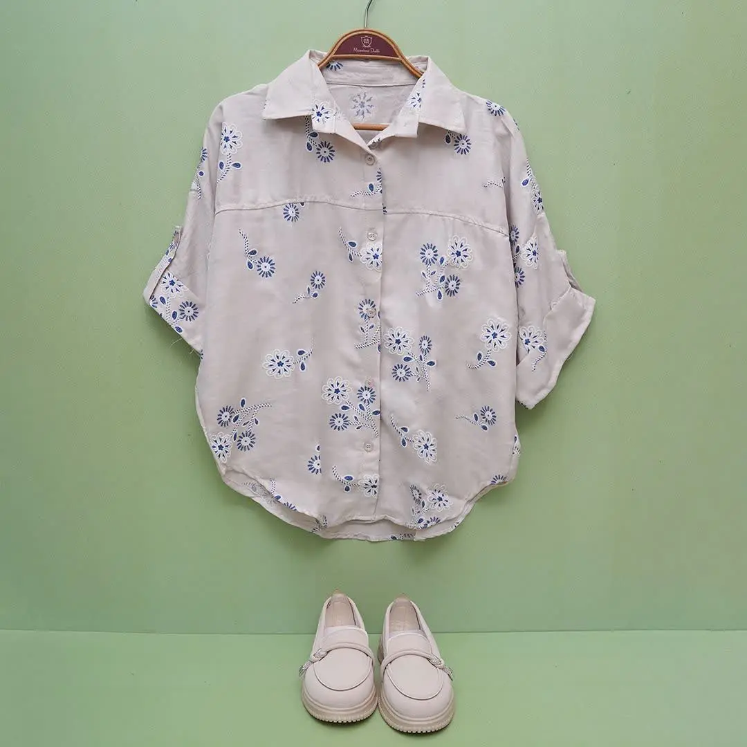 شومیز کوتاه آستین سه ربع تا...