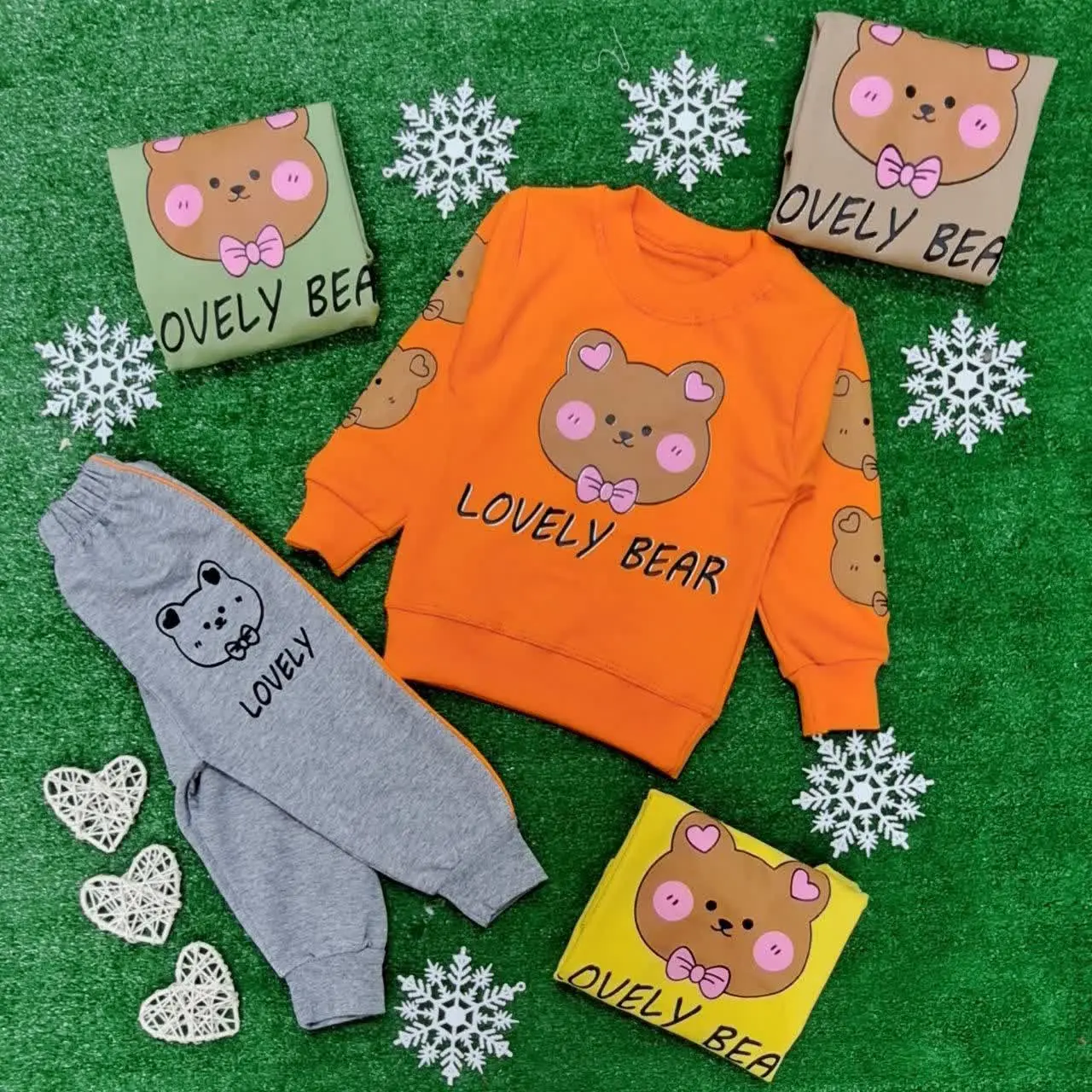 💥 بلوز شلوار دخترانه تدی 💥 
