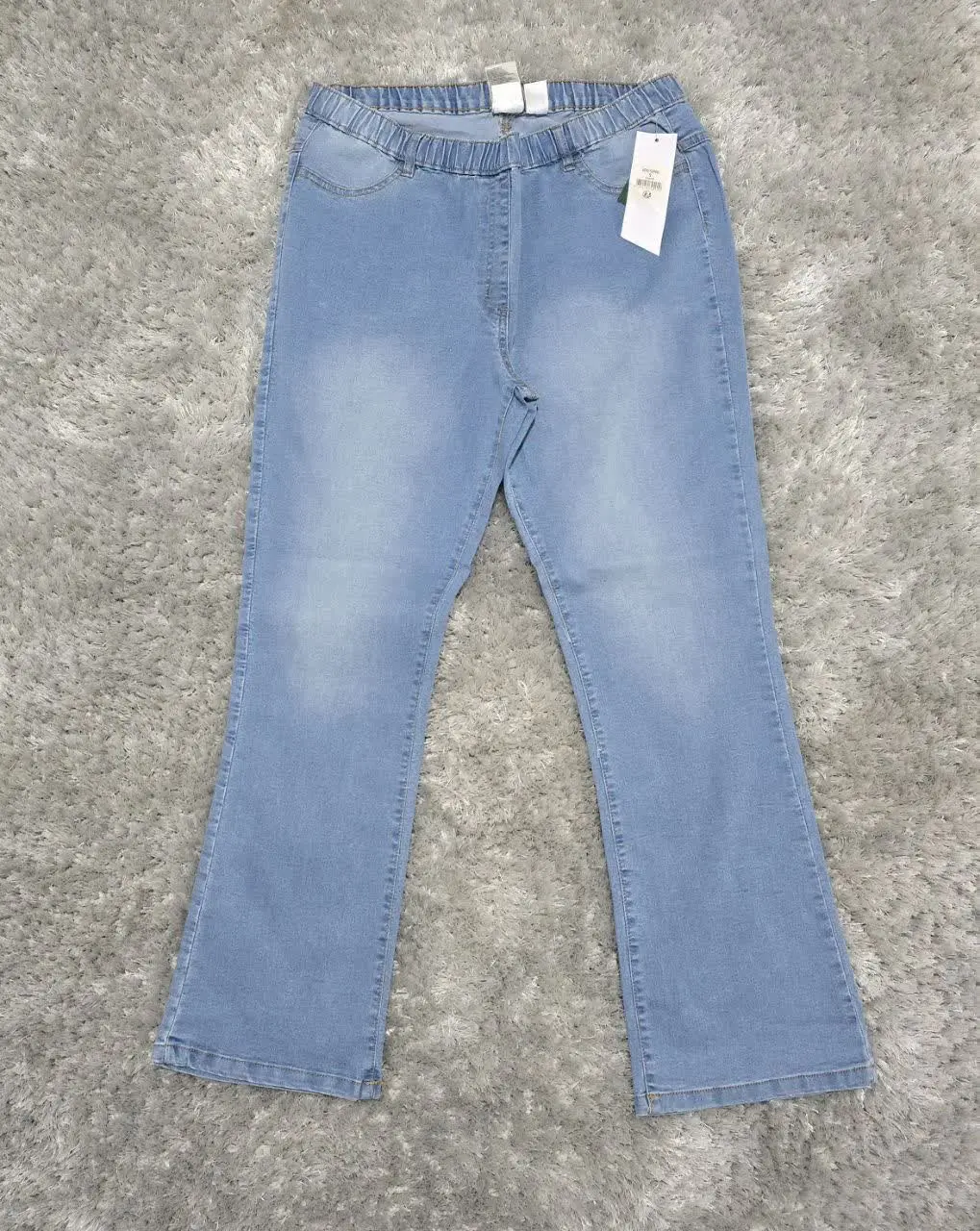 شلوار جین بوت کات کشی ابی کمرنگ
