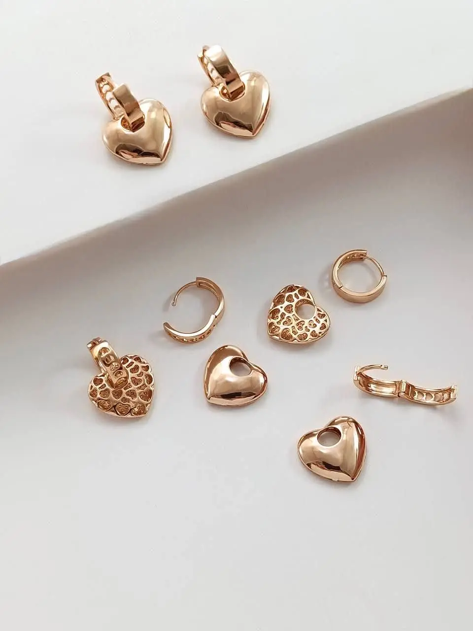 گوشواره دو طرفه قلبی ژوپینگ