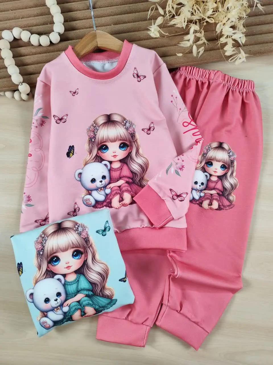 بلوز و شلوار پروانه و خرس ب...