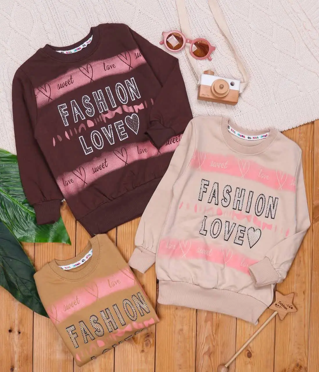 🎄 بلوز دخترانه قلب و نگینی...